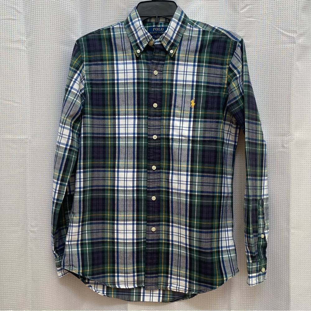 Men’s RALPH LAUREN POLO plaid long sleeve shirt sz Small